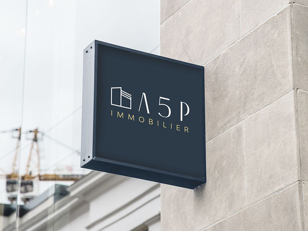 A5P Immobilier - Branding, logo, charte graphique Signalétique | by Bonne Nouvelle, Agence Communication, Valence (Drôme)