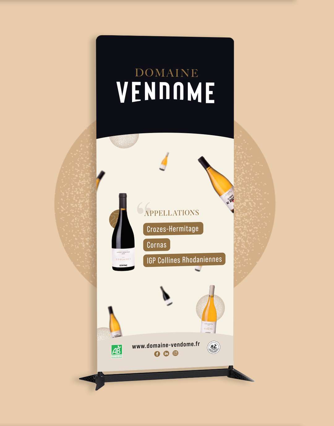 Domaine Vendome - Aerostand Roll Up Kakemono | by Bonne Nouvelle, Agence Communication, Valence (Drôme)