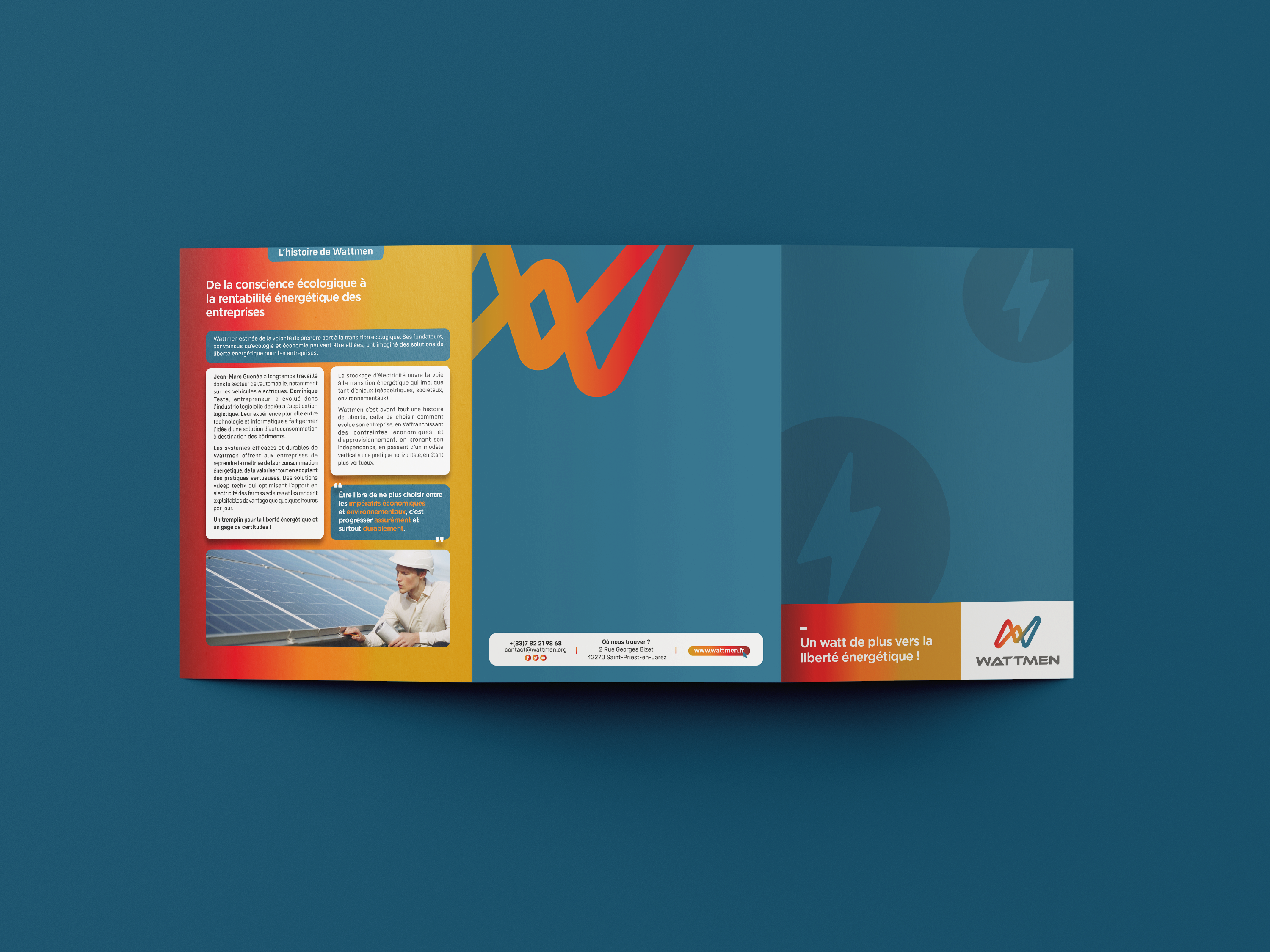 Wattmen - Plaquette | Agence de communication Bonne Nouvelle, Valence Drôme (26)