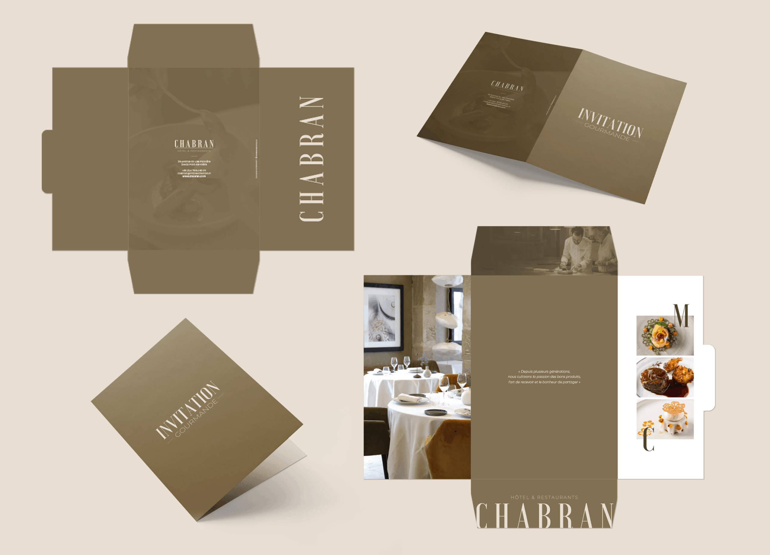 MAISON CHABRAN | Pochette et bon cadeau | Bonne Nouvelle, Agence de communication Valence, Drôme, Rhône Alpes