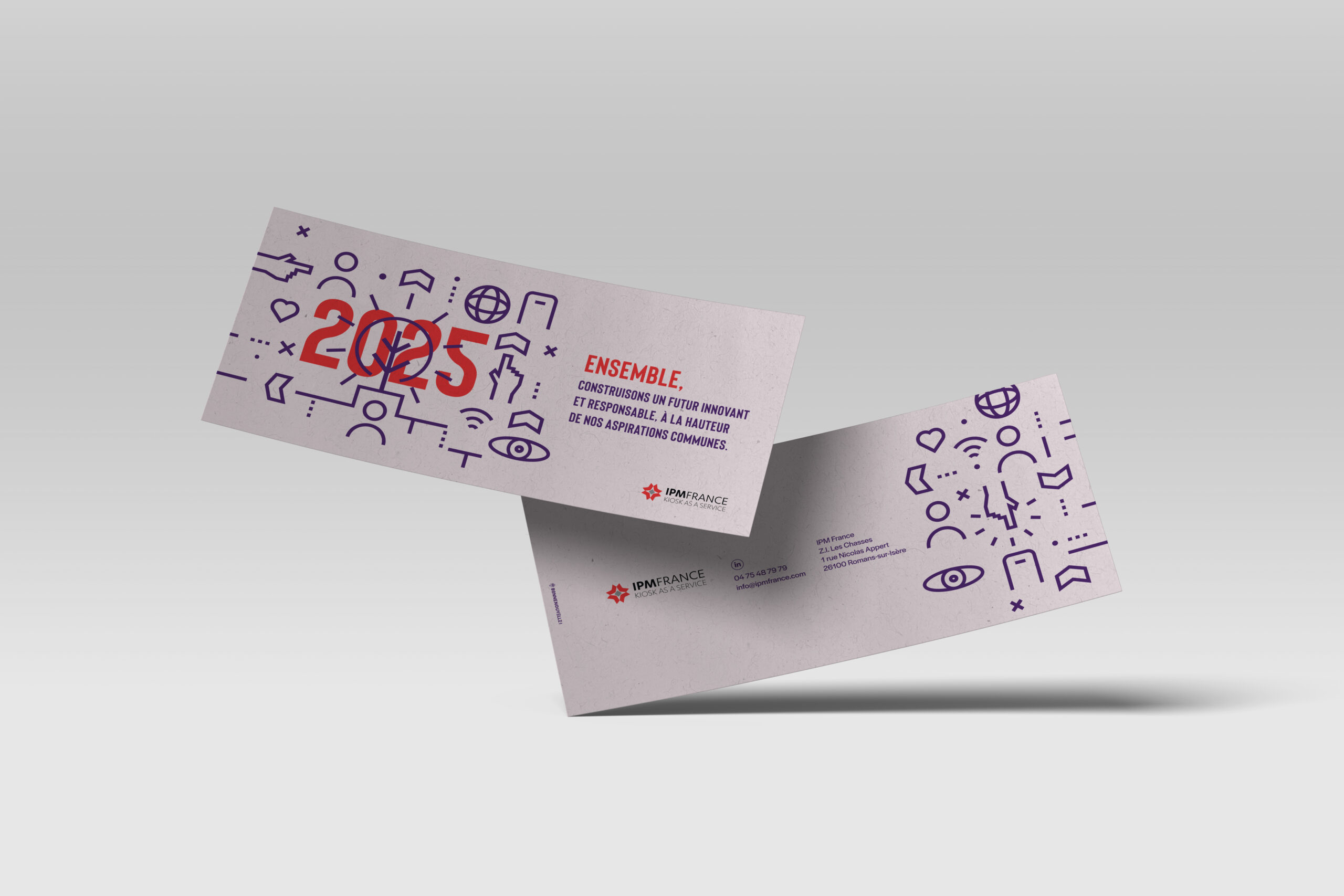 IPM FRANCE | Carte voeux 2025 | Bonne Nouvelle, Agence de communication Valence, Drôme, Rhône Alpes