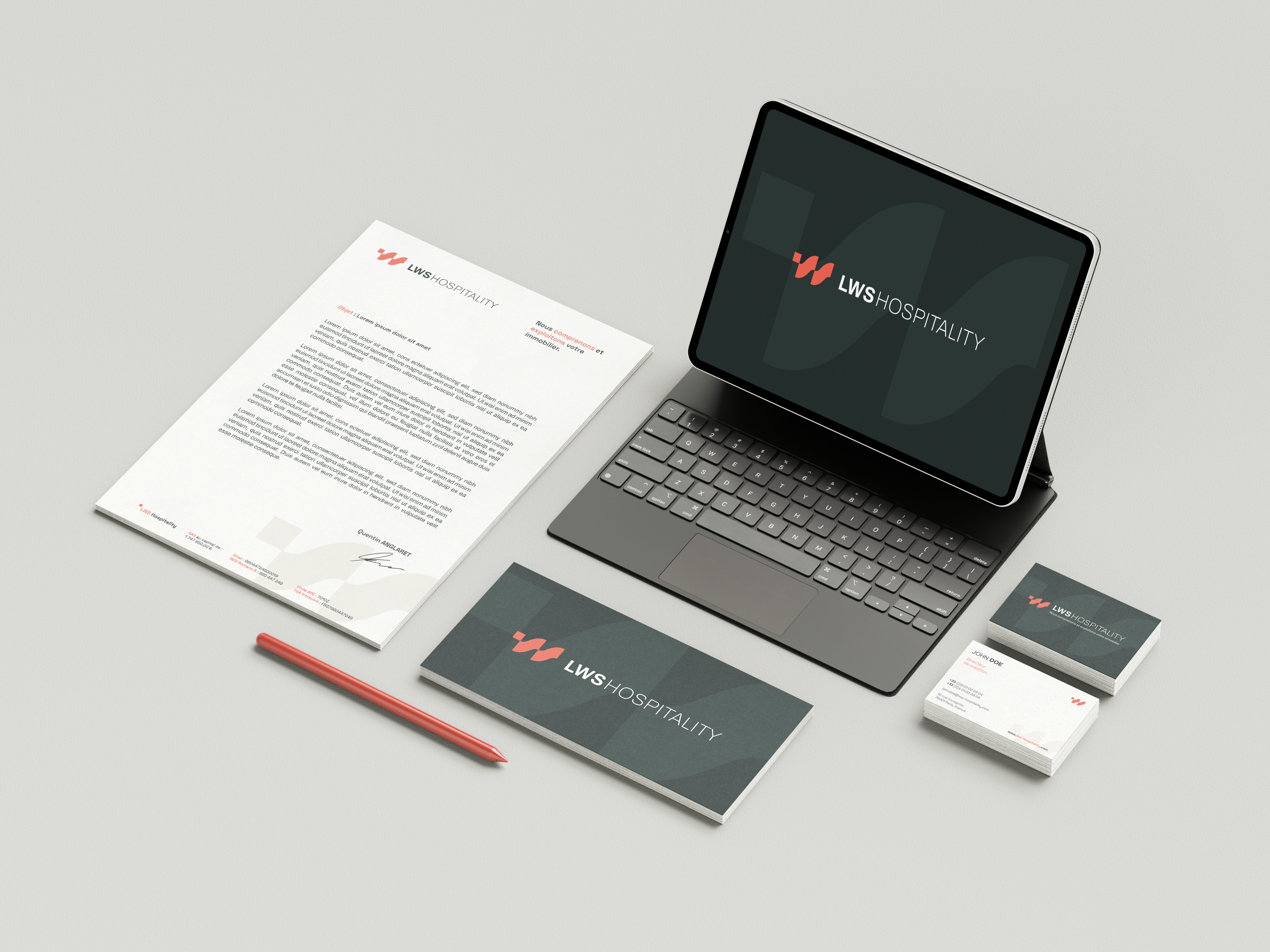 LWS HOSPITALITY | Identité visuelle | Bonne Nouvelle, Valence, Drôme, Rhône Alpes