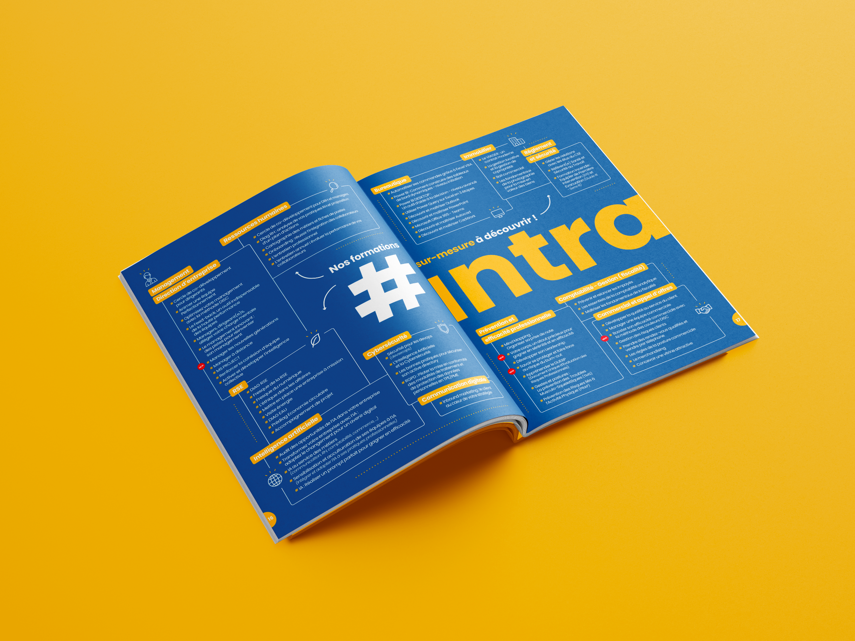 Support print | Catalogue | Calendrier Formations 2025 - 2026 CCI Drôme | Bonne Nouvelle, Agence de communication Valence, Drôme