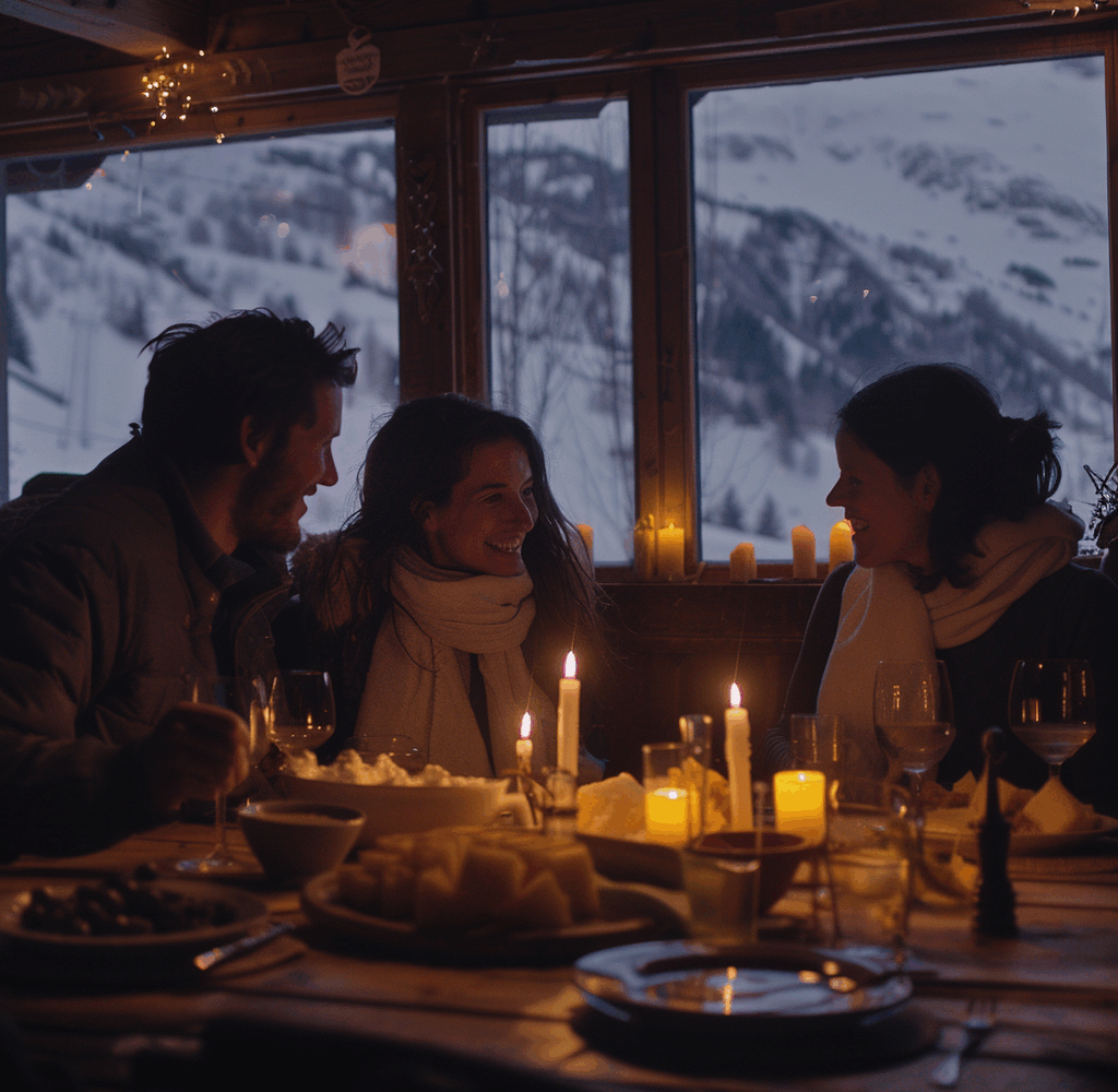 Raclette à la bougie, repas de fin d'année entreprise Drôme Ardèche Isère | Bonne Nouvelle, agence événementielle Valence