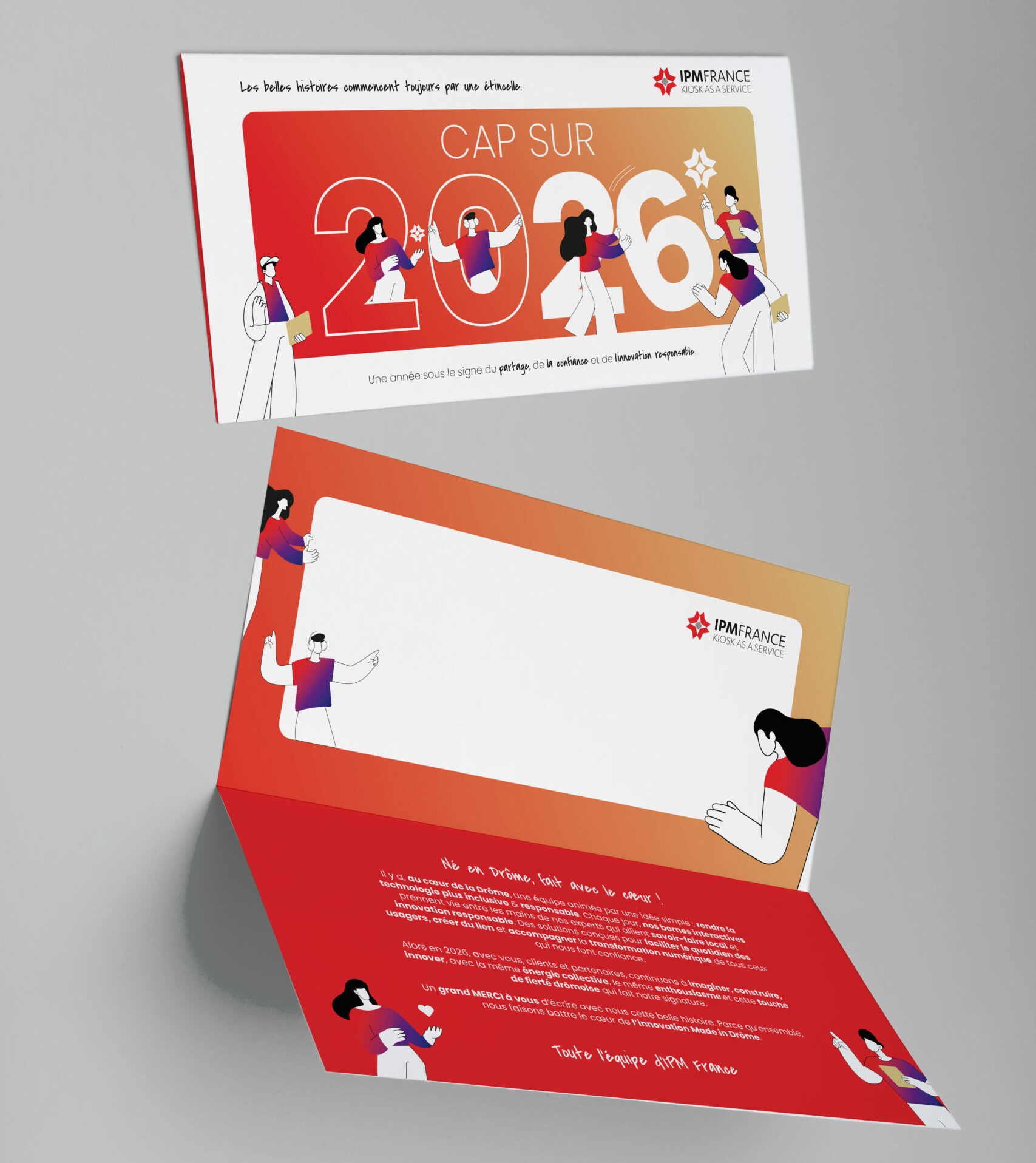 IPM France | Voeux 2026, print | Agence de communication Bonne Nouvelle, Valence