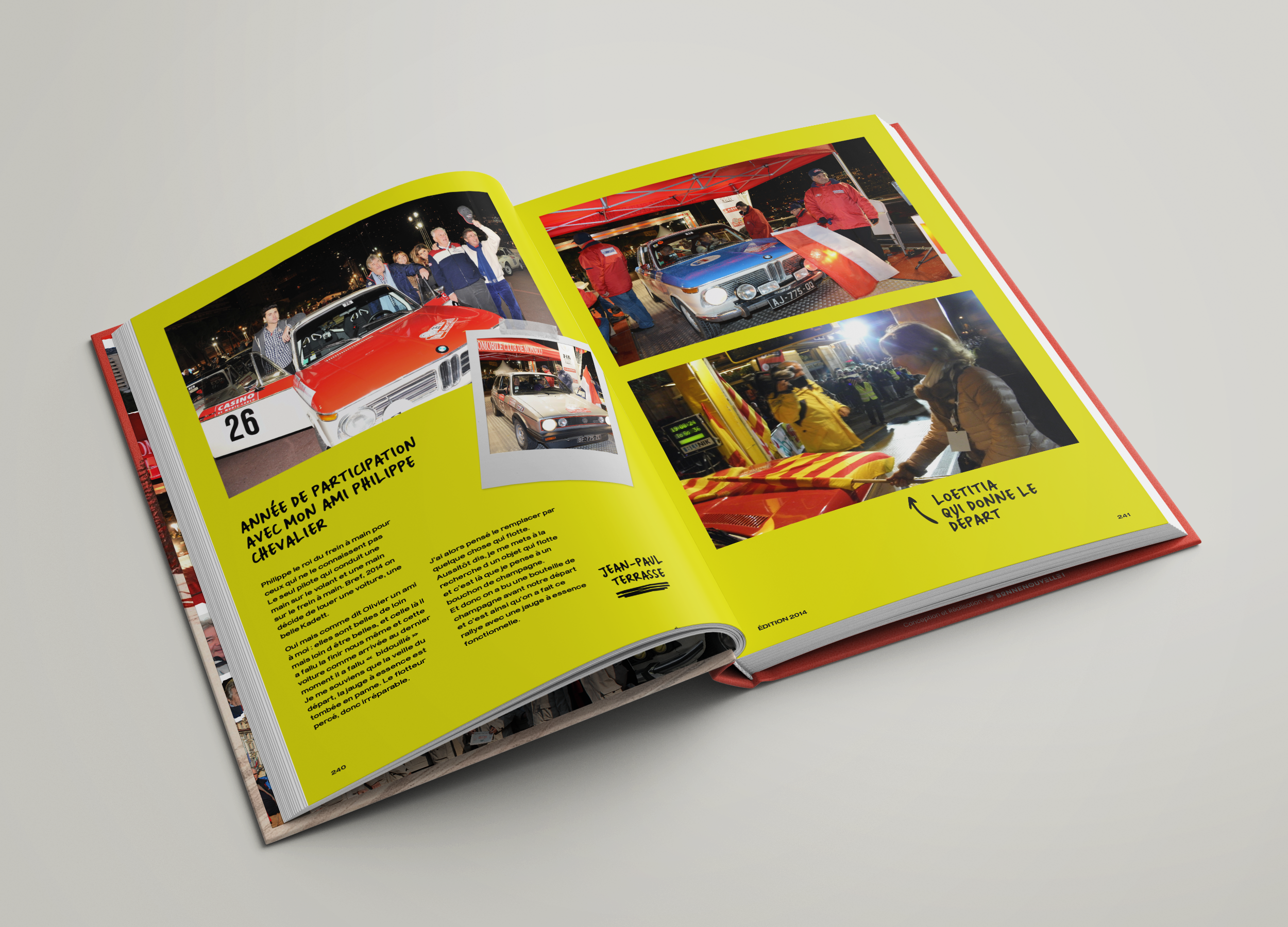 Team des Chefs : print malin, support print : livre photos de 500 pages pour les 20ans de la Team des Chefs au Rallye Monte Carlo historique | Agence de communication Bonne Nouvelle, Valence, Drôme