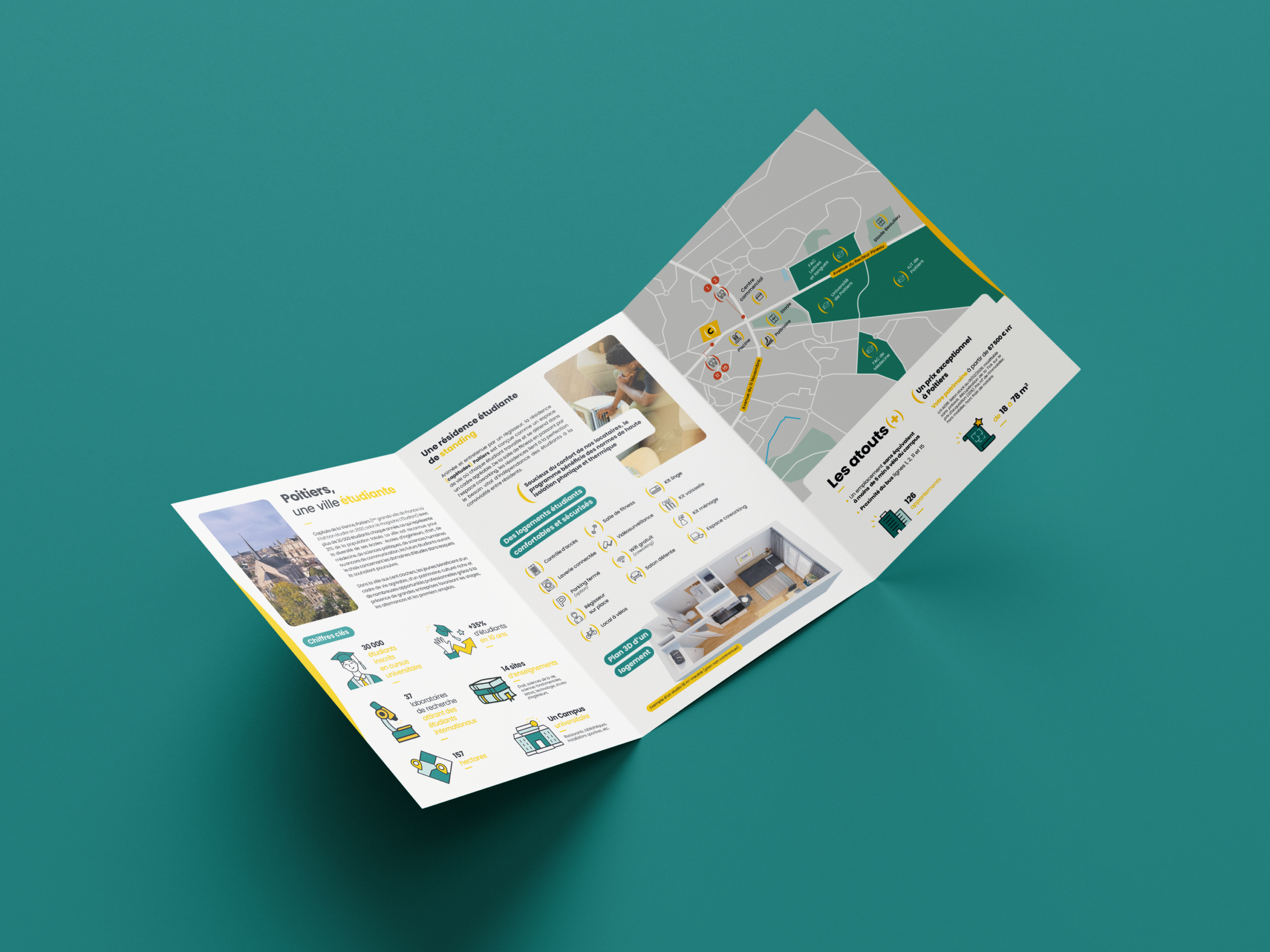 Cap Études : Print malin, brochure programme immobilier pour Poitiers | Agence de communication Bonne Nouvelle, Valence, Drôme