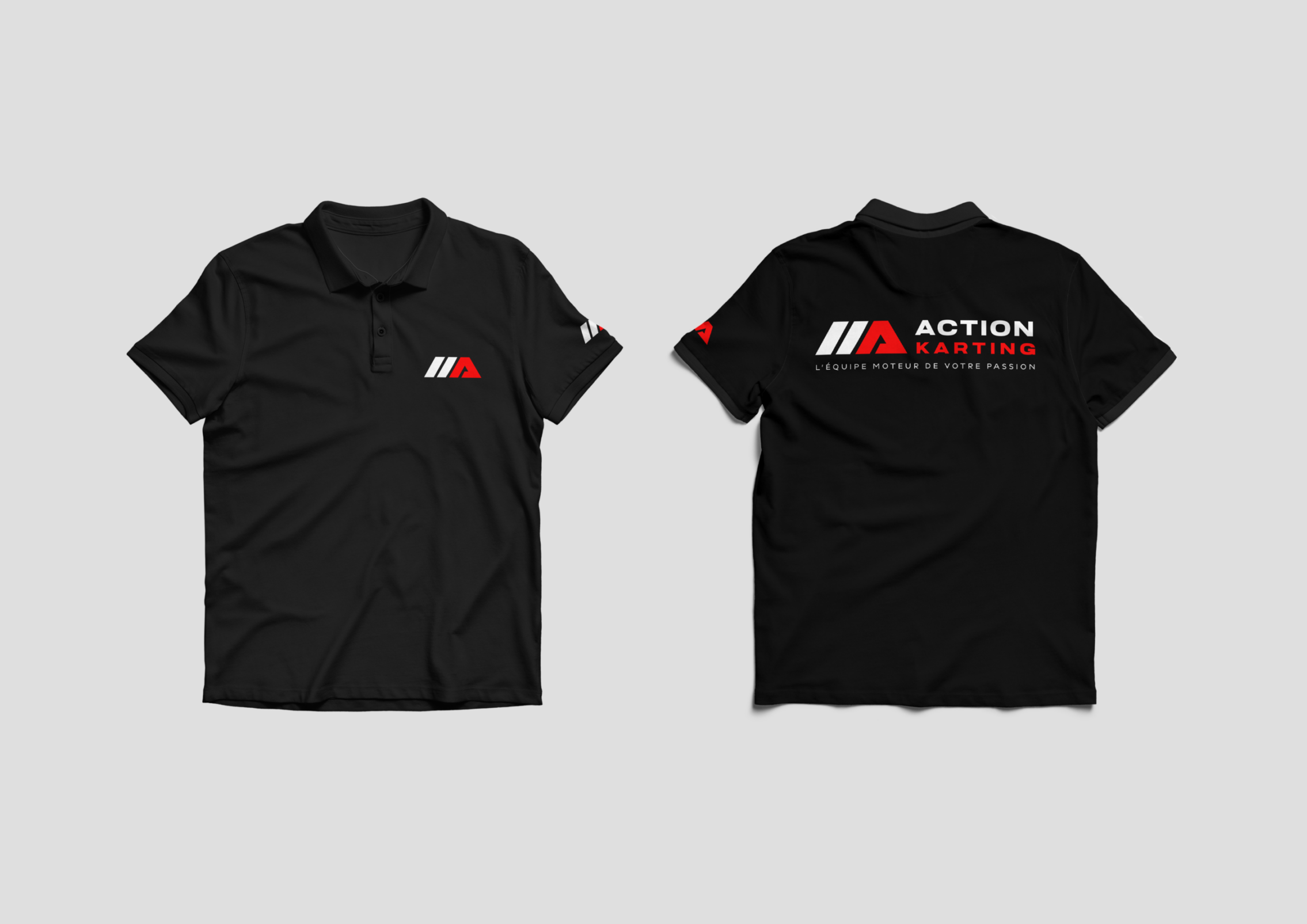 Action Karting : Branding, identité visuelle, charte graphique, agence de communication BONNE NOUVELLE, Valence, Drôme